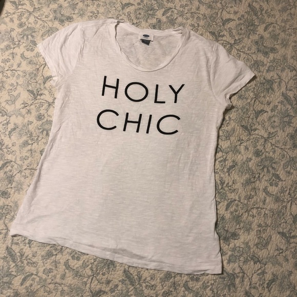 Old Navy Tops - 🚫SOLD🚫Holy Chic Fashion Graphic Tee- Size Small
